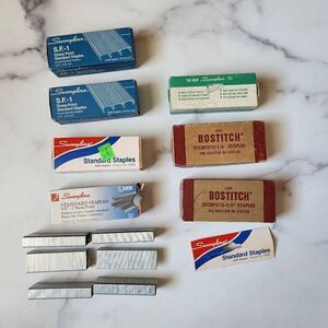 Vintage Staples bundle swingline s. F. - 1 sharp point 5K Bostitch UPC 35108